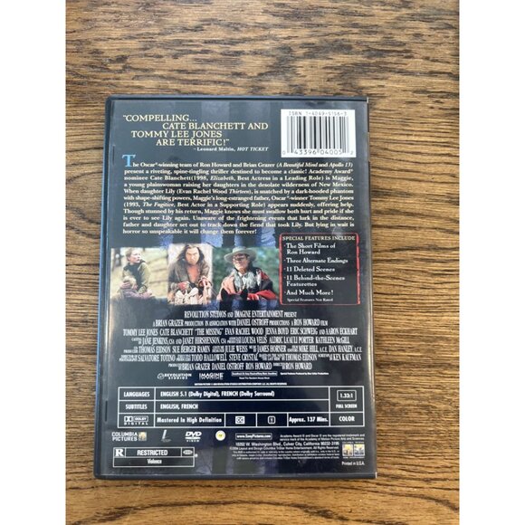 The Missing 2003 DVD Special Edition Tommy Lee Jones Cate Blanchett Pre-Owned - Picture 2 of 5